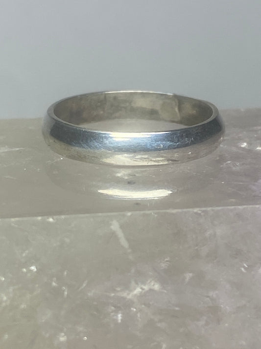 Plain ring wedding band pinky stacker sterling silver women girls