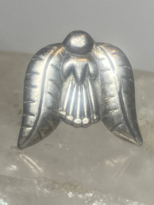 Angel ring size 5.75 southwest feather band sterling silver women