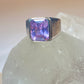Purple  Ice size 7  ring cocktail sterling silver men women