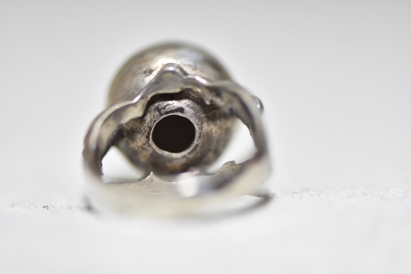 Ball ring pinky band girls women sterling silver