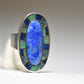 Blue Lapis Ring size 4.75 Long Carolyn Pollock  Sterling Silver