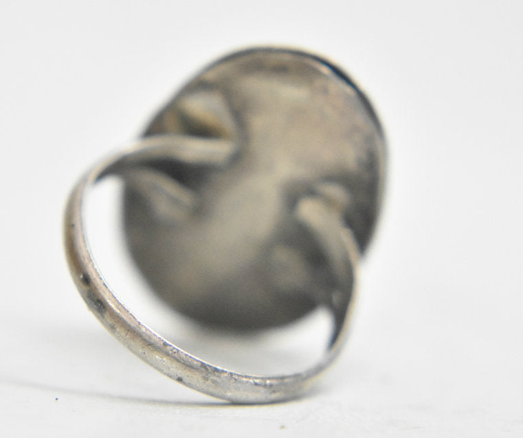 Mother of Pearl Ring Navajo MOP Sterling Silver band Size 6