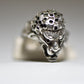 Foo Dog Ring lion band tail sterling silver men