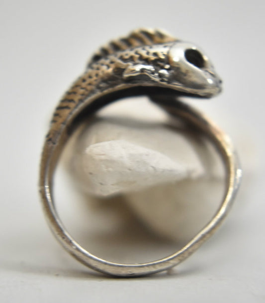 Dolphin ring single dolphin ocean seas band sterling silver women Size 6.50