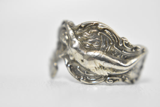 Vintage Venus Venus Spoon Ring Naked Lady Maiden Sterling Silver Size 8 8