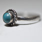 turquoise ring stacker pinky band sterling silver women girls a