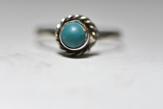 turquoise ring stacker pinky band sterling silver women girls children g