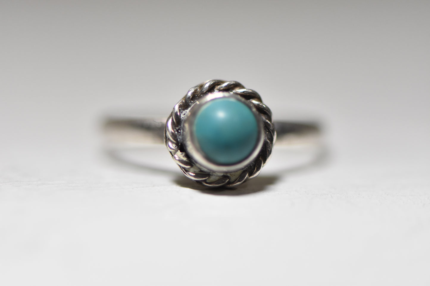 turquoise ring stacker pinky band sterling silver women girls children h