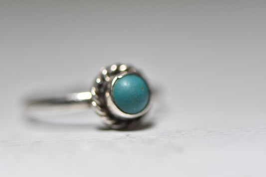 turquoise ring stacker pinky band sterling silver women girls children j