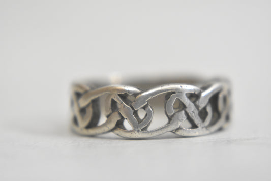 Celtic ring 7.75 Celtic knot band sterling silver pinky boys girls women