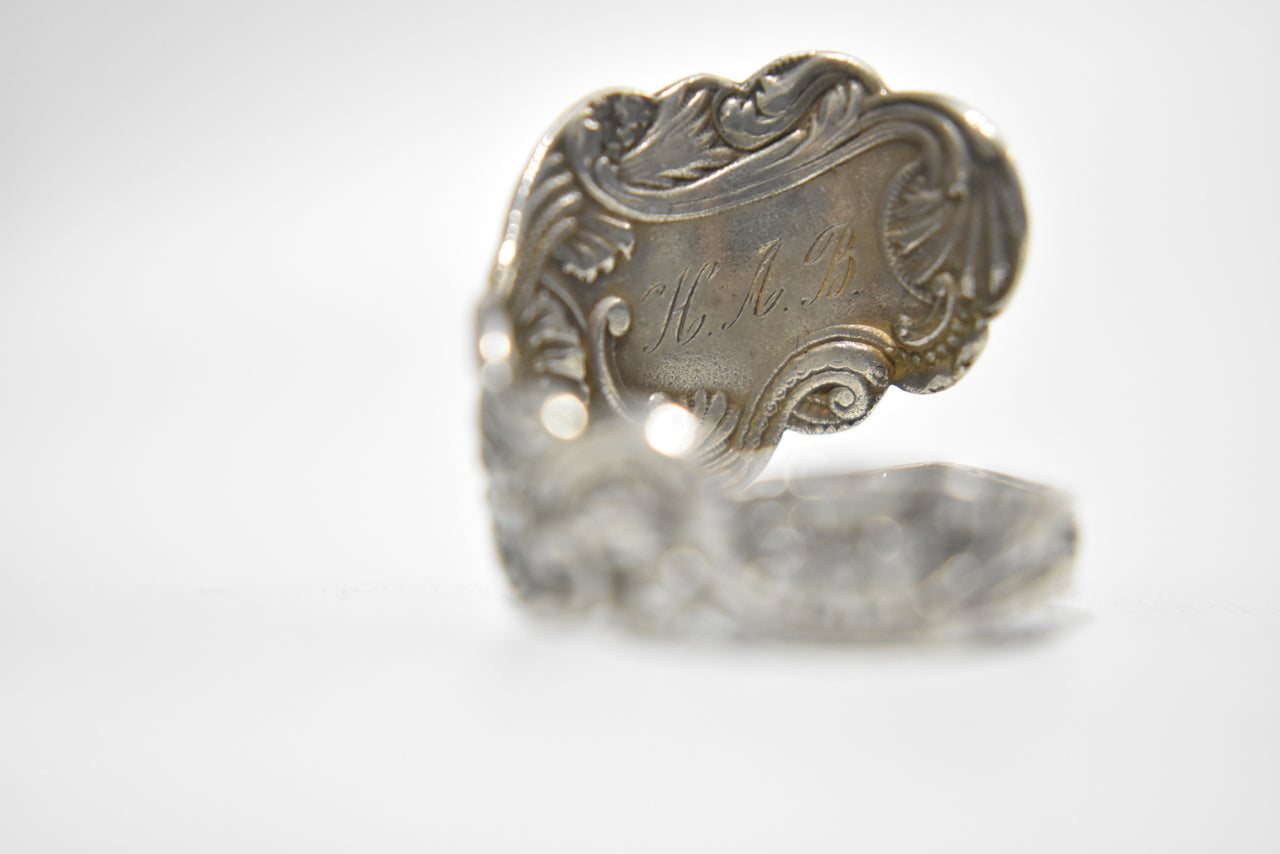 Spoon Ring Angel Cupid Eros Venus Vintage Sterling Silver Size 9