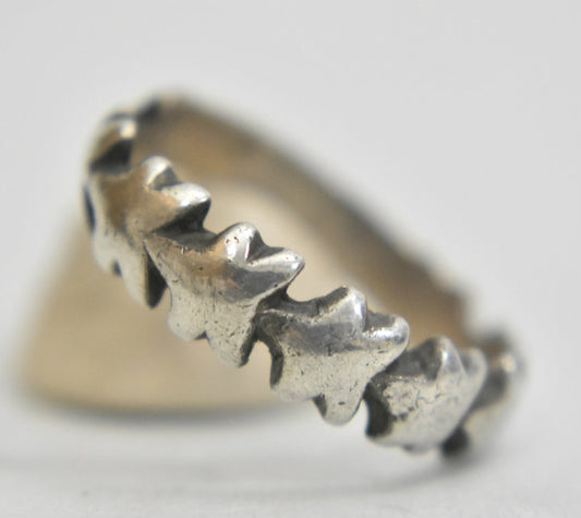 Star band stars ring women stacker southwest sterling silver Size 7.5