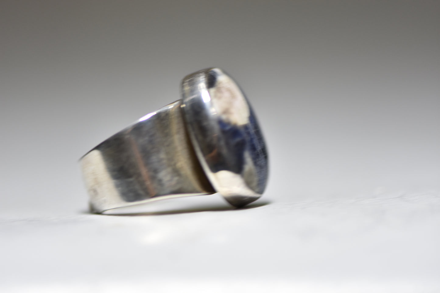 Sodalite ring southwest Mexico pinky band tribal sterling silver women girls