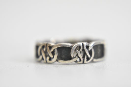 Celtic ring size 6.50 knot thumb band sterling silver women girls Size 6.50