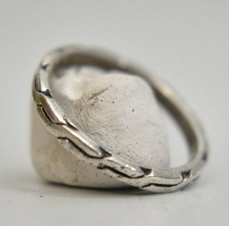 rope ring southwest band slender stacker sterling silver Size 6