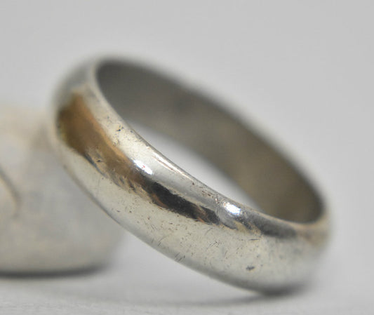 wedding ring thumb band men sterling silve Size 9.75