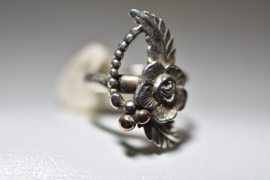 Navajo ring Squash blossom southwest sterling silver women girls