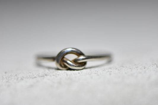 Love Knot ring stacker love band friendship sterling silver women girls