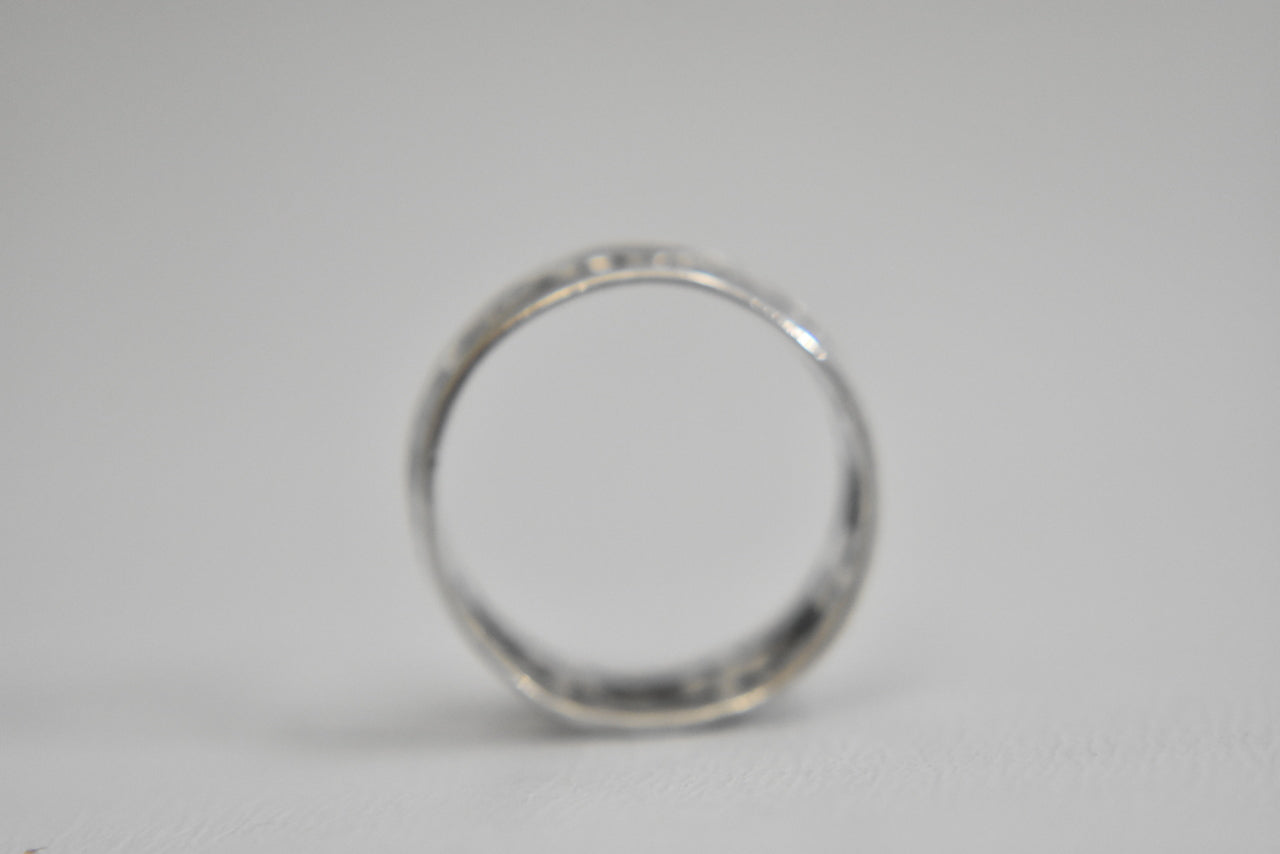 Sun ring sun face thumb band sterling silver women Size 7.75
