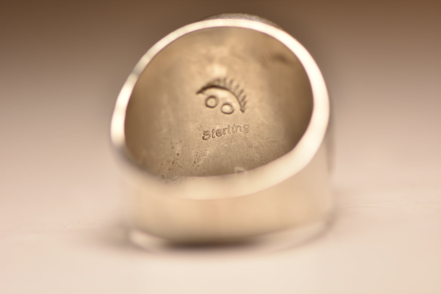 Turquoise ring tribal band sterling silver women men