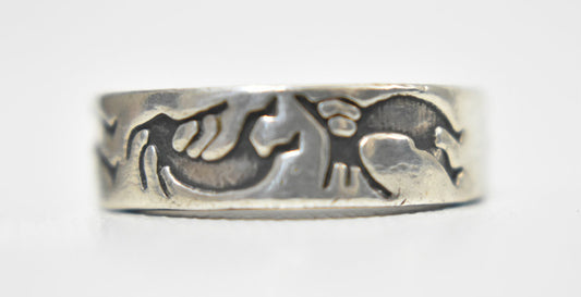 Kokopelli Ring Kokopelli Band Southwest Sterling Silver ize 6.25