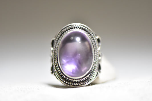 Amethyst ring sterling silver women girls
