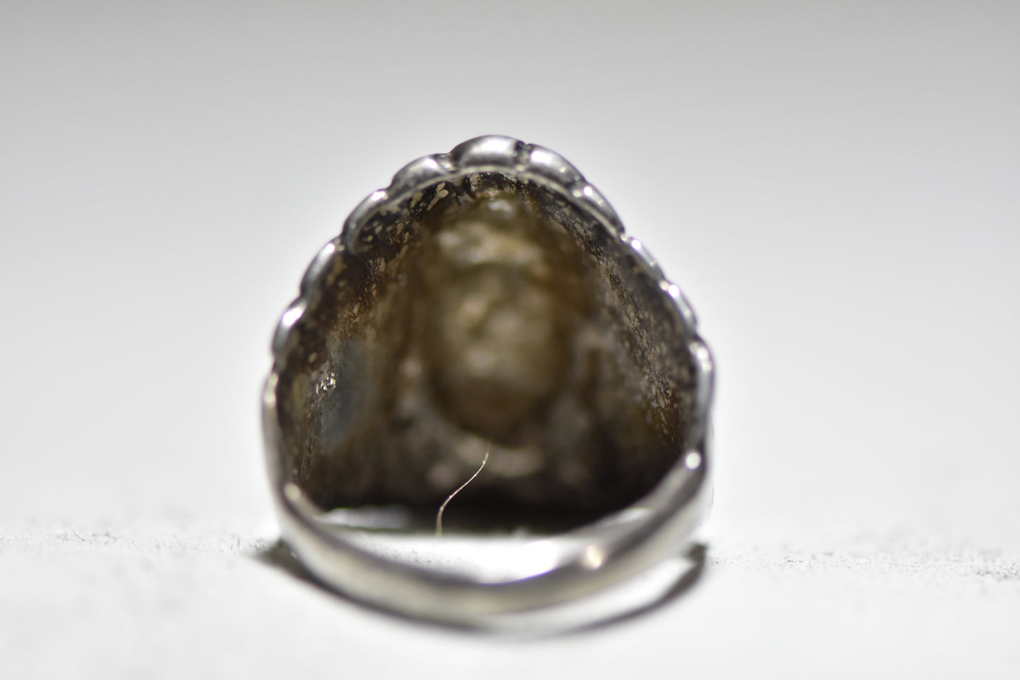 Chief ring size 8.25 feathers turquoise tribal women men sterling silver