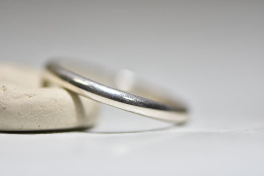 Plain band stacker ring wedding sterling silver women men c