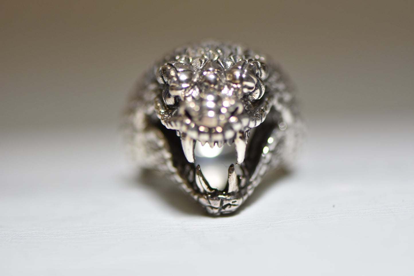 snake ring serpent band cobra sterling silver men