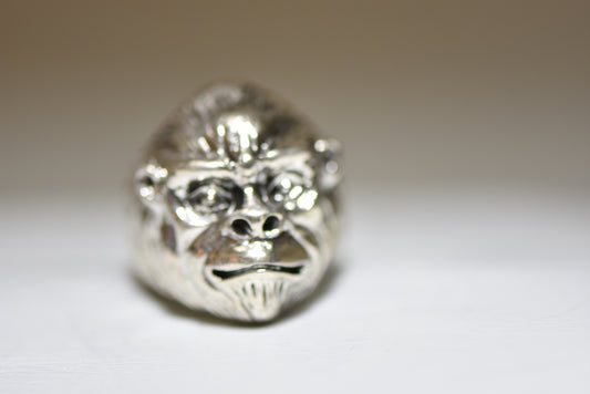 Baboon ring ape band gorilla sterling silver women men