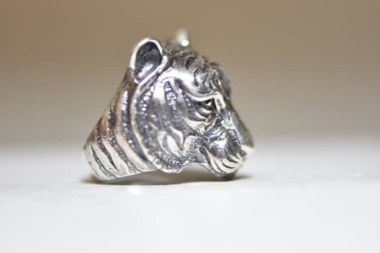 Tiger ring size 9.25 sterling silver women men