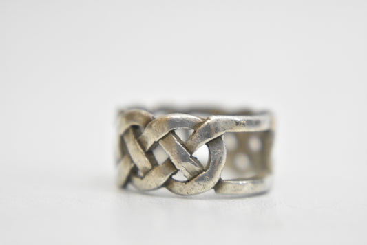 Celtic ring Size 5 Irish knots pinky band sterling silver women girls