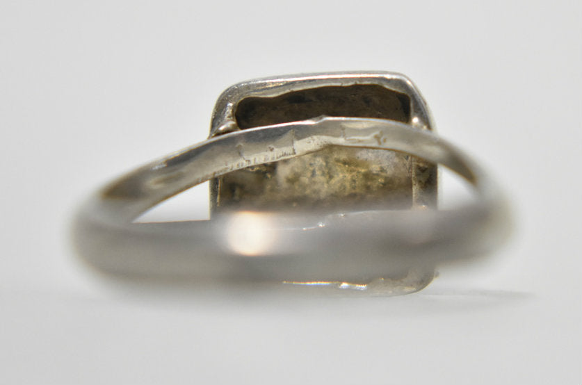 Smiley Face Band Happy Face Ring Pinky Vintage Sterling Silver Size 5.2