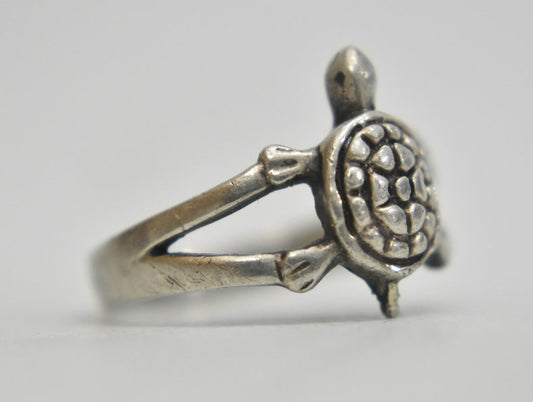 Vintage Turtle Ring Sterling Silver Size 6.50
