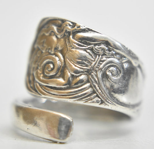 Lady spoon ring sterling silver pinky size 5.25