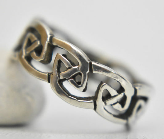 Celtic ring size 8.25 Irish knot band sterling silver men