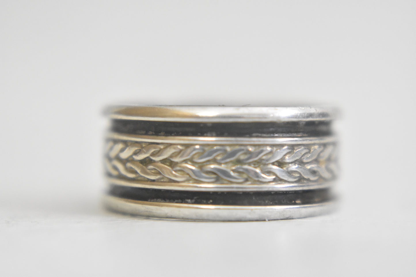 Rope ring twisted rope band pinky sterling silver women girls boys Size 6.25