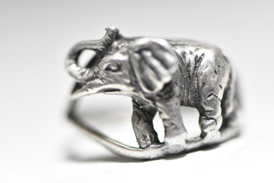 elephant ring animal pinky band sterling silver women girls