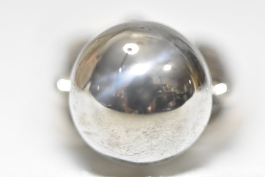 Ball ring pinky band girls women sterling silver