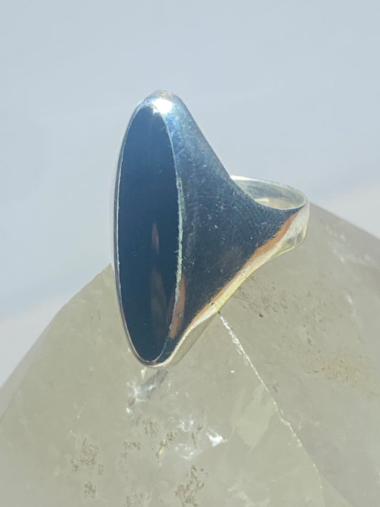 Long onyx ring southwest sterling silver women girls