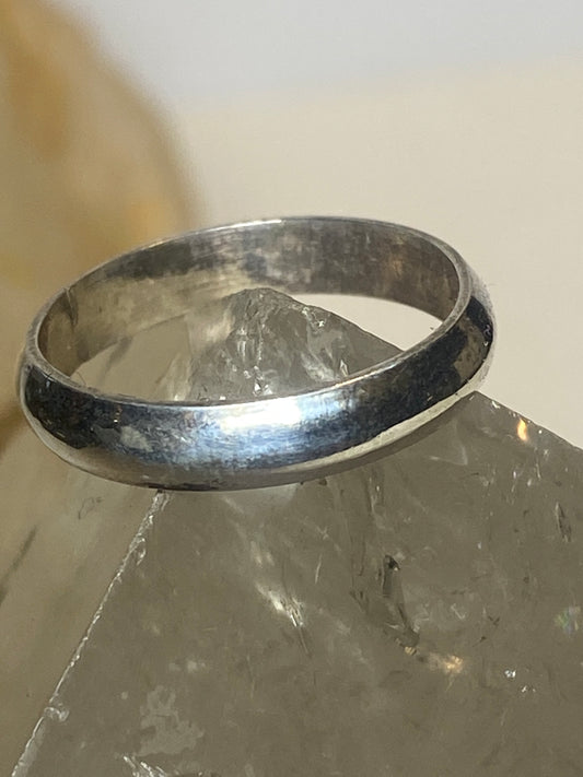 Plain ring wedding pinky band stacker sterling silver women girls a