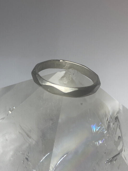 Stacker ring geometric slender band sterling silver women girls