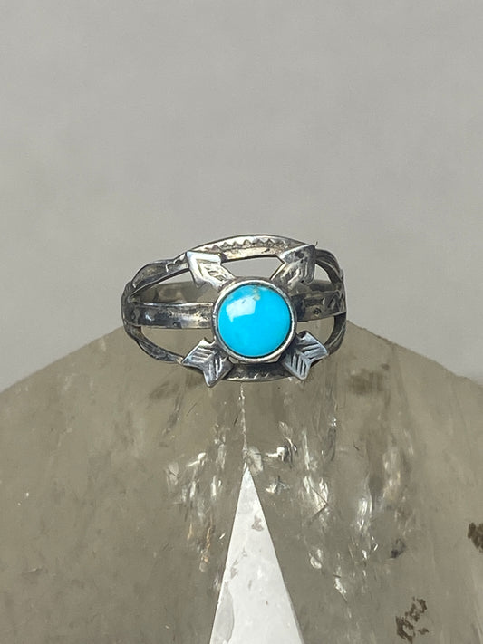 Arrows ring Turquoise band Navajo southwest sterling silver women