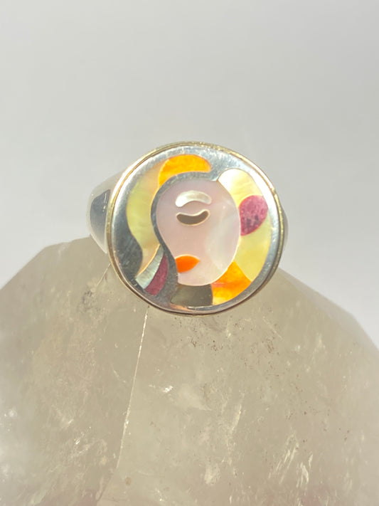 Eric Grossbardt ring sterling silver & 18K Yellow Gold face