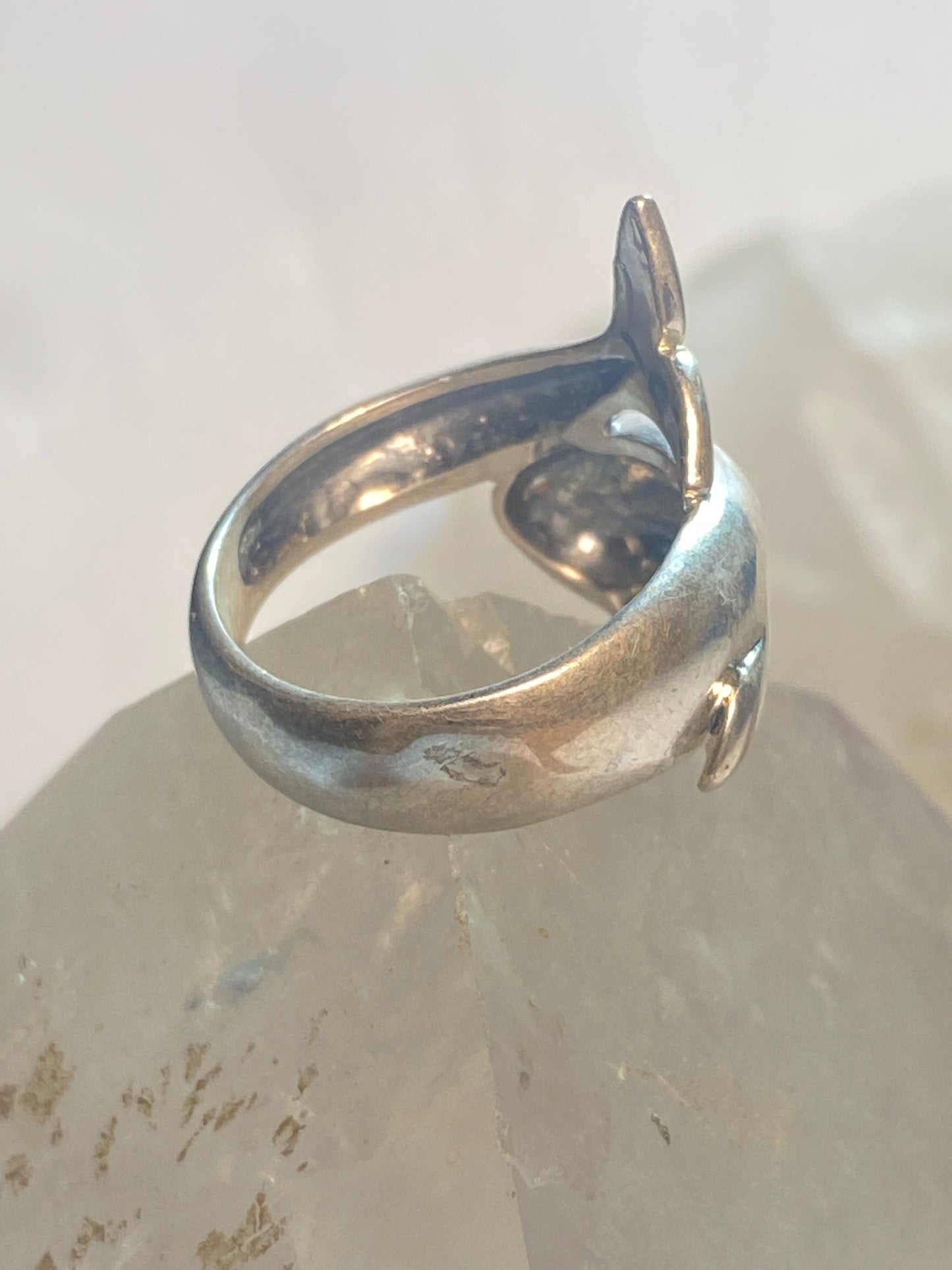 Whale ring size 5 sterling silver pinky band pinky girls women