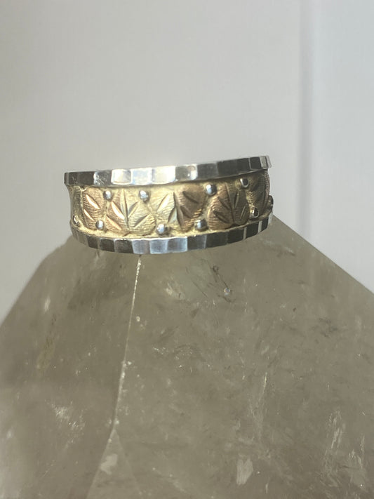 Black Hills Gold ring leaves band sterling silver women men