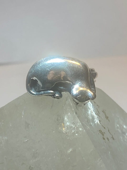 Cat ring size 6.50 Yesberger kitten band sterling silver women girls