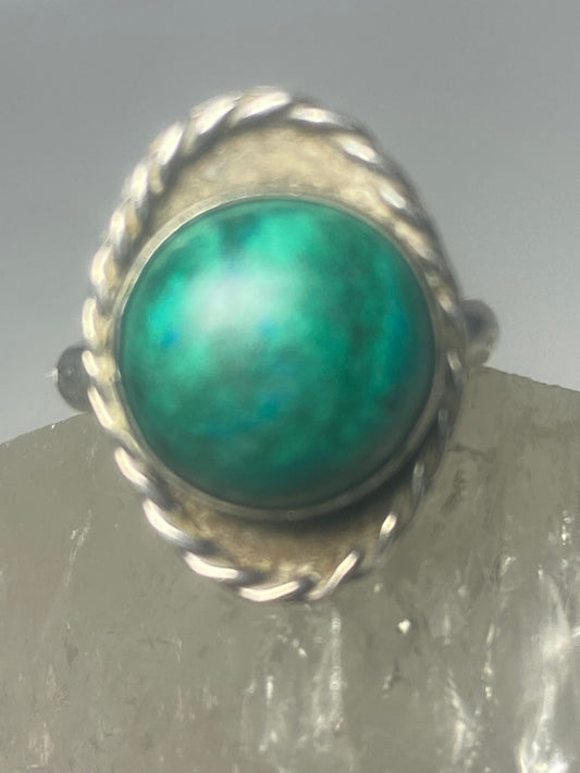 Green stone ring southwest pinky women girls