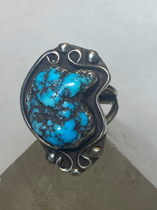 Turquoise ring Navajo pinky sterling silver women girls