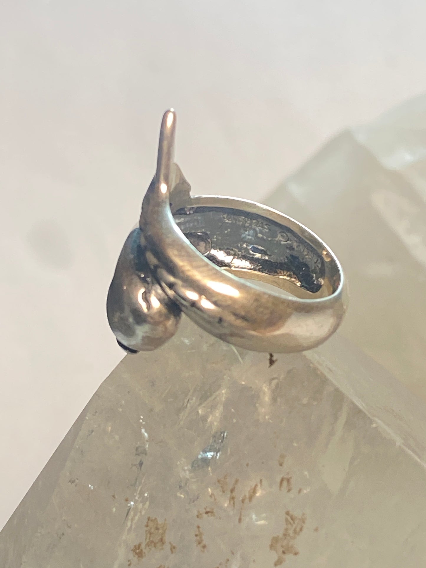 Whale ring size 5 sterling silver pinky band pinky girls women